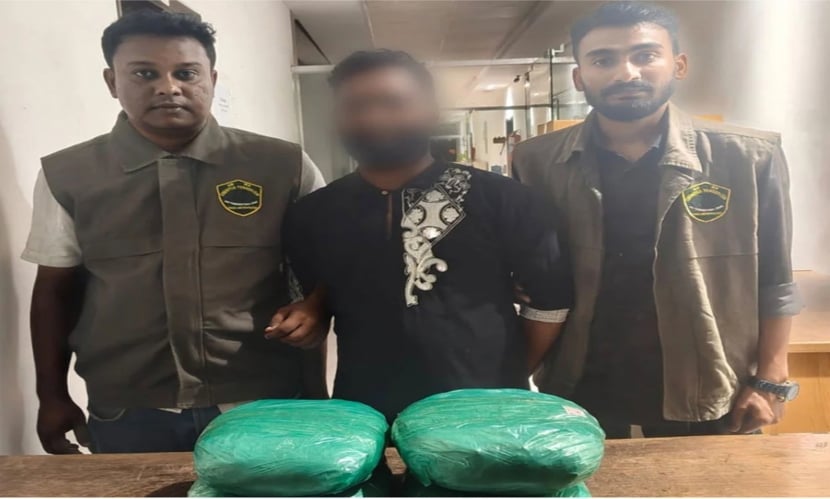 ৭ কেজি গাঁজাসহ মাদক কারবারি মিন্টু গ্রেফতার