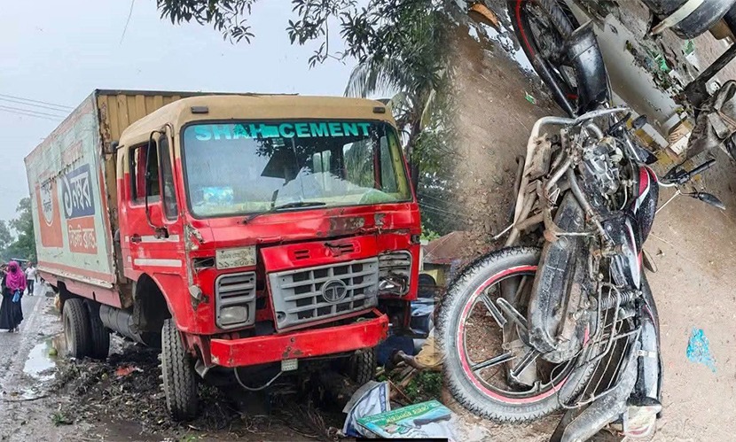 সিরাজগ‌ঞ্জে সড়ক দুর্ঘটনায় মোটরসাইকেল আরোহী নিহত