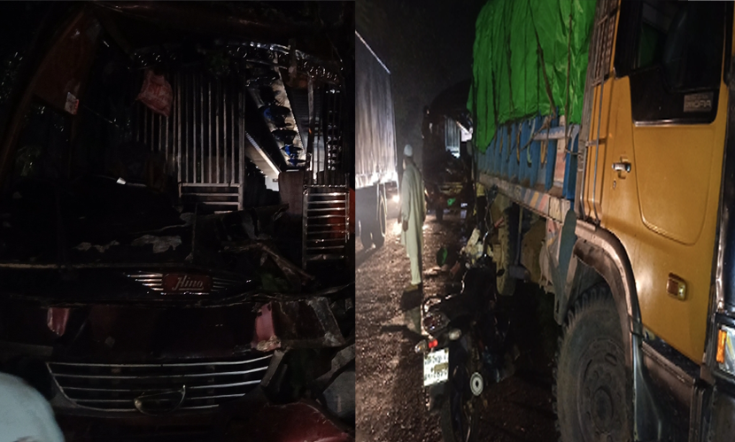 ফরিদপুরে বাস-ট্রাক সংঘর্ষে সুপারভাইজার নিহত, আহত ১৫