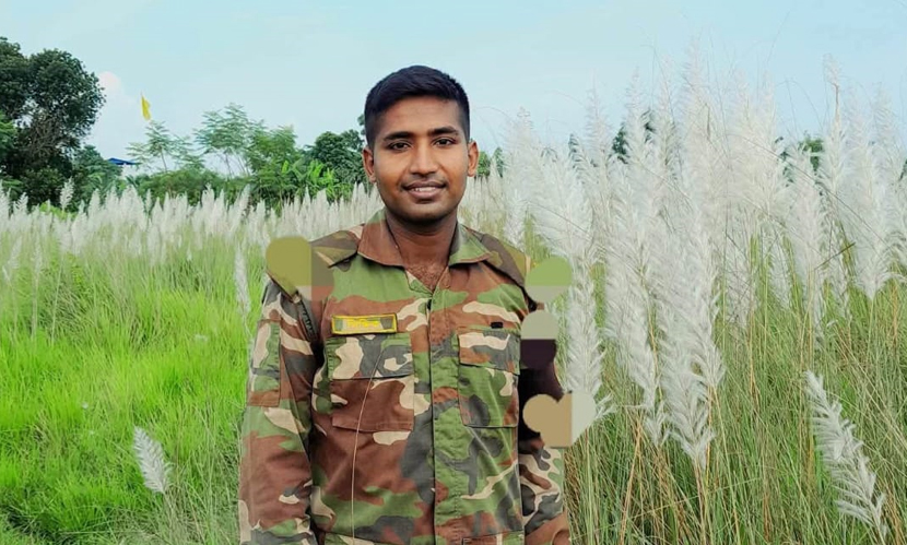 সদ্যজাত সন্তানকে রেখে না ফেরার দেশে সৈনিক পিয়াস