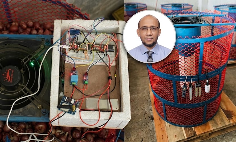 পেঁয়াজ সংরক্ষণে বাকৃবির আইওটি প্রযুক্তি, ক্ষতি কমবে ১৫-১৬%