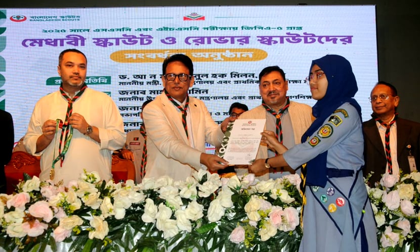 স্কাউটদের হাত ধরেই আগামী দিনের সমৃদ্ধ বাংলাদেশ গড়ে উঠবে: মাহ্দী আমিন