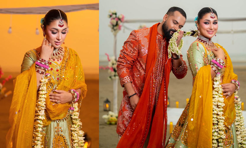 বর-কনের সাজে প্রশংসার জোয়ারে ভাসছেন অপু-আদর