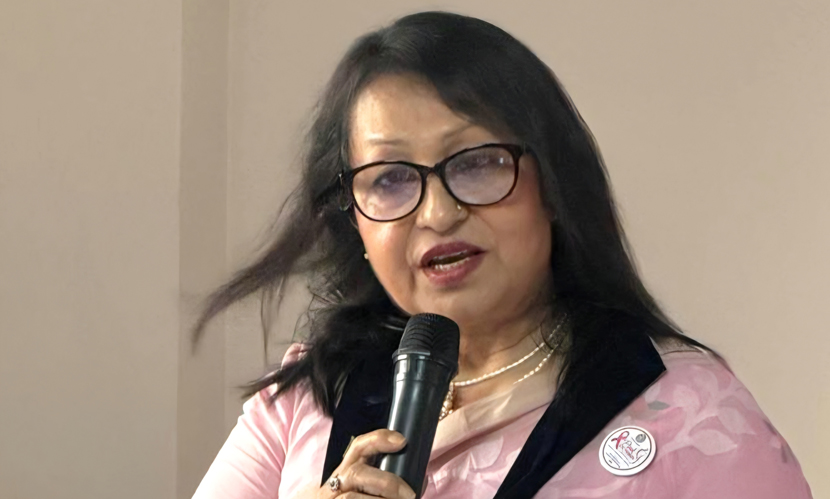 স্বাগত বক্তব্য রাখেন ক্লাব প্রেসিডেন্ট ইসরাত জাহান