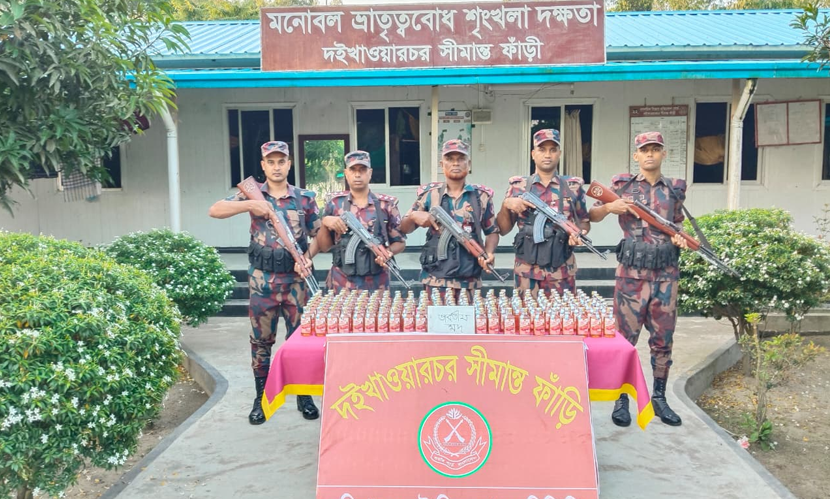 সীমান্তে সাড়ে ৫ লাখ টাকার চোরাচালানি পণ্য জব্দ, আটক ১