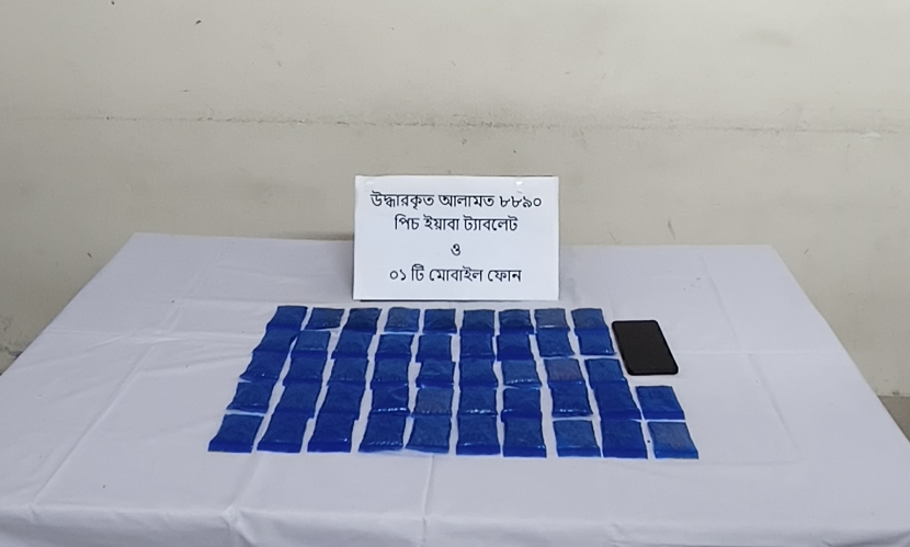 রাজবাড়ীতে ৮৮৯০ পিস ইয়াবাসহ গ্রেফতার ১