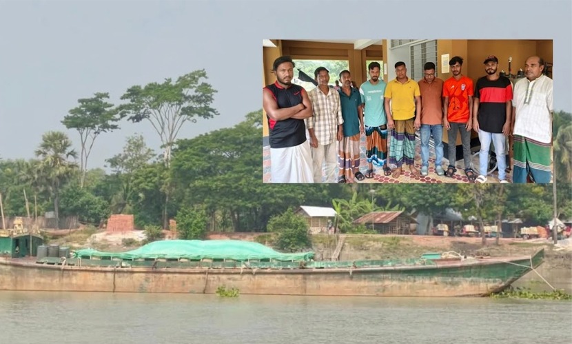 সুন্দরবনে মালিকবিহীন কয়লাবোঝাই জাহাজ জব্দ, আটক ৯
