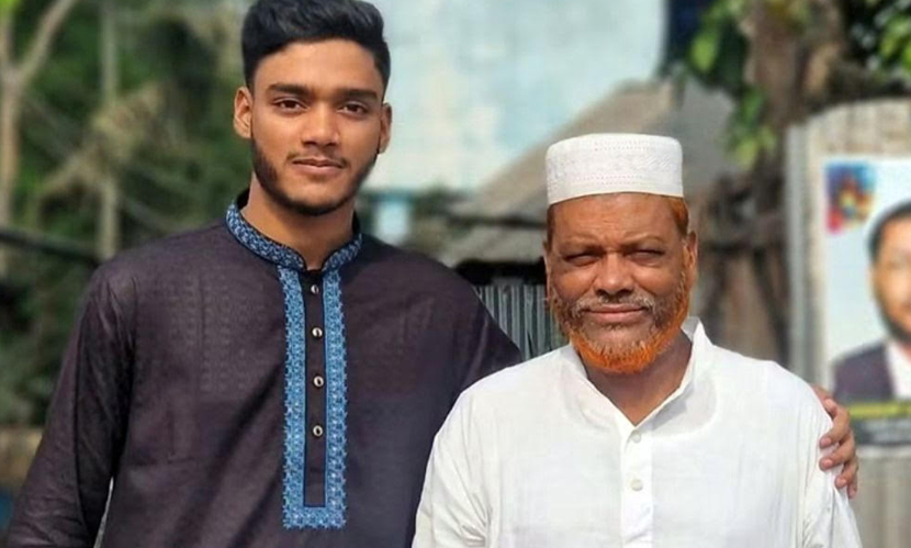 নিষিদ্ধ ছাত্রলীগ নেতাকে দেখতে থানায় গিয়ে গ্রেফতার বাবা