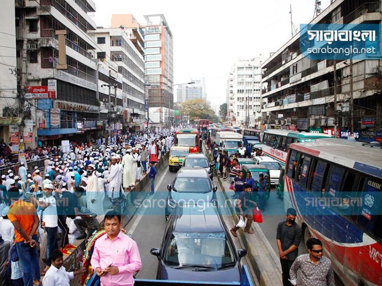 চরমোনাইয়ের ‘মোদি ঠেকাও’ বিক্ষোভে জনদুর্ভোগ