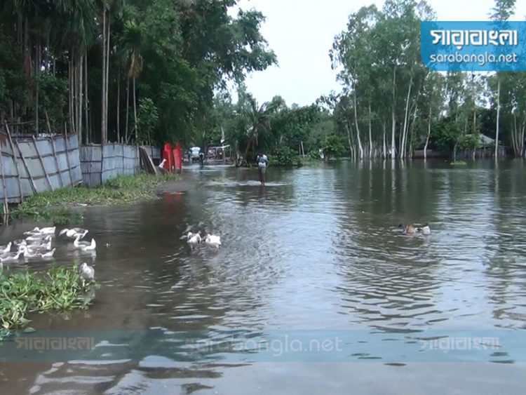 কুড়িগ্রামে নদ-নদীর পানি কমলেও বন্যা দুর্গতদের দুর্ভোগ কমেনি