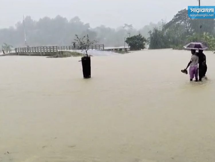 বান্দরবানে নিম্নাঞ্চল প্লাবিত, পানিবন্দি ২ শতাধিক পরিবার